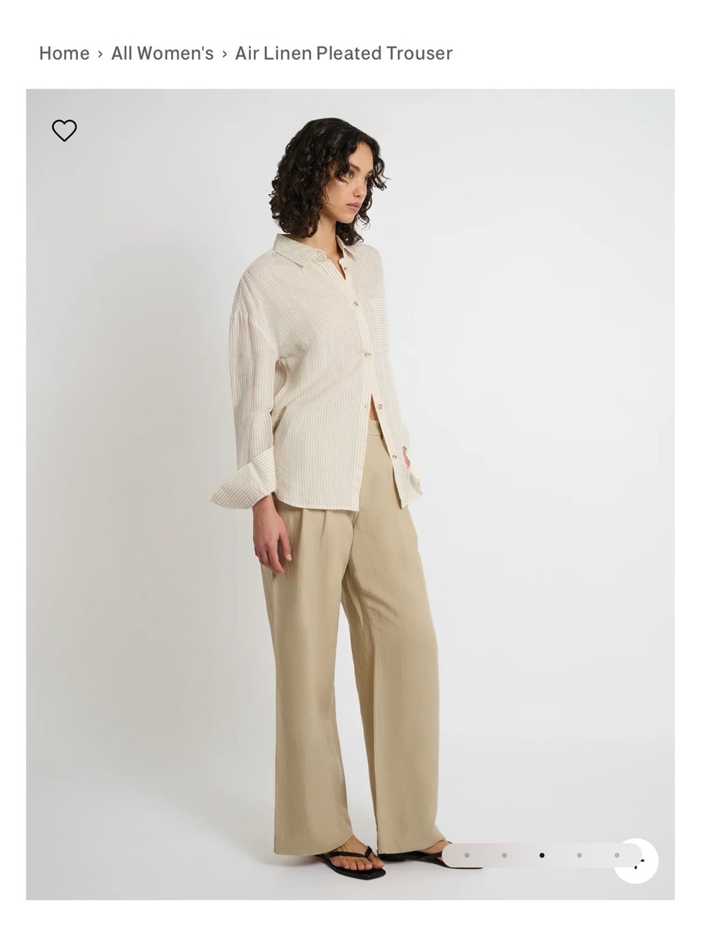 Onia Wide-Leg Linen-Blend Trousers in Beige